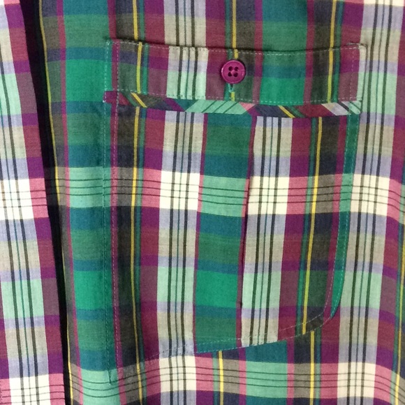 FINAL SALE PRICE LS Plaid Button Down Shirt in Size 14 - Picture 2 of 7